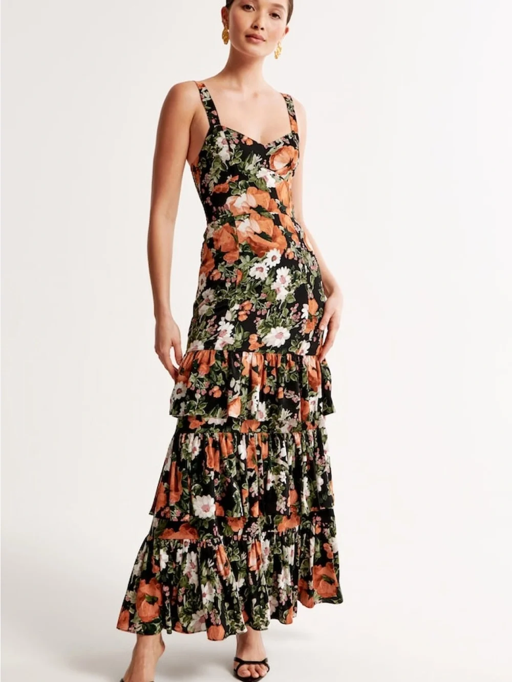 Abercrombie & Fitch Floral Tiered Maxi Dress
